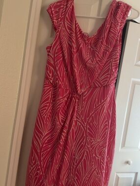 Victoria's Secret Pink and White Printed Midi Dress